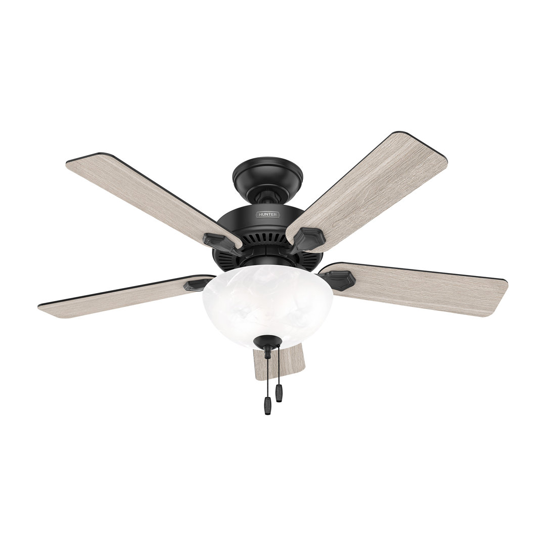 44" Swanson ENERGY STAR® 5-Blade Standard Ceiling Fan with Pull Chain and LED Light Kit Included Hunter Fan Blade 