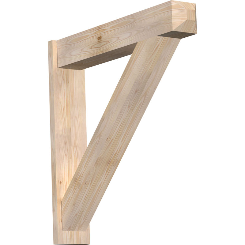 Artisan traditionnel en bois rustique, Sapin Douglas de 7 1/2 po (lisse), P 40 po x H 40 po