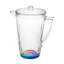Pichet à eau 2,5 pintes avec couvercle, pichet en plastique incassable Rainbow Design, pichet à boisson, pichet à jus sans BPA