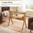 24.6'' Tall End Table Side Table With 2-Tier Storage Shelves And Solid Wood Legs(1 PCS)-1284300812-1303939214