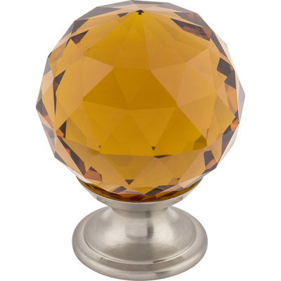 Clear Crystal 1 3/8" Diameter Round Knob