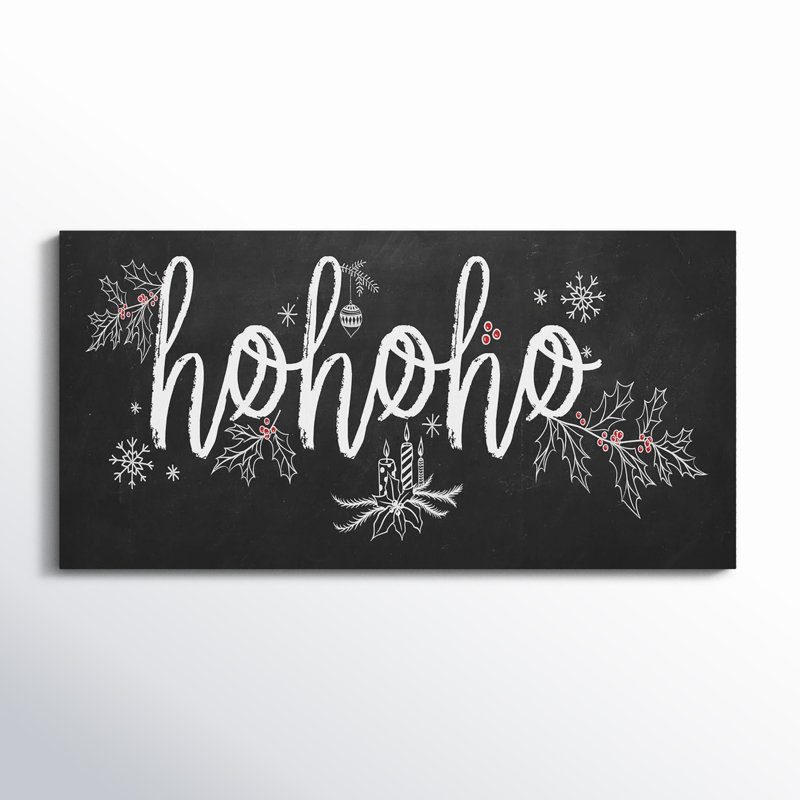 Toile tendue Ho Ho Ho Premium Gallery - prête à être accrochée, H 40 po x l 20 po x P 1,5 po
