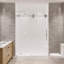  Cosmo 60 - Porte de douche coulissante sans cadre 64 x 77 po en verre trempé transparent 3/8 po-95067249