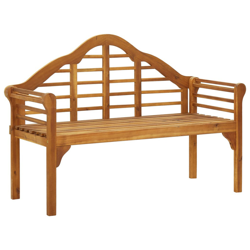 Banc de jardin en bois Poissons, Brun, Bleu royal