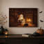 Art mural sur toile, "Glowing Ghost lecture par le foyer avec sommeil"-406436915