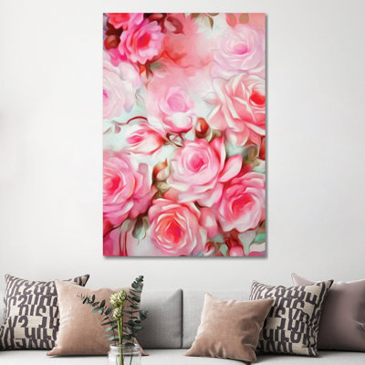 Shabby Elegance Pink by Jacqueline Maldonado - Wrapped Canvas Print