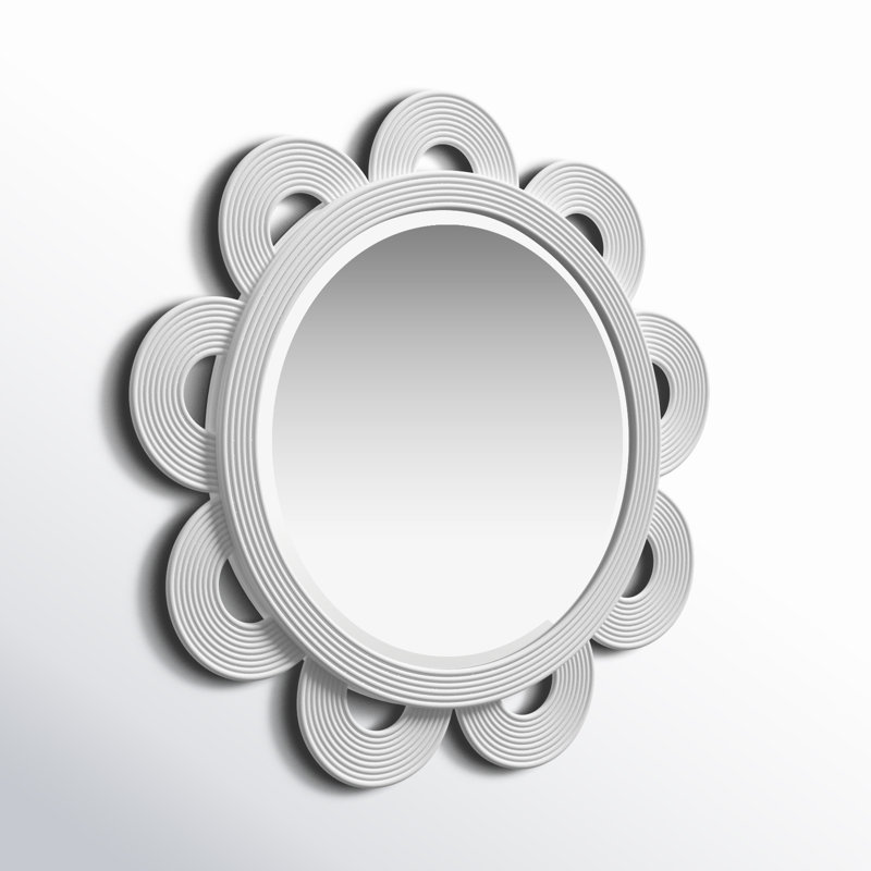 Chambers Rattan Scalloped Wall Mirror