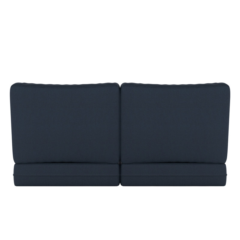 Sunbrella® Outdoor Loveseat Seat / Back Cushion, Canvas Navy Sunbrella® Canvas