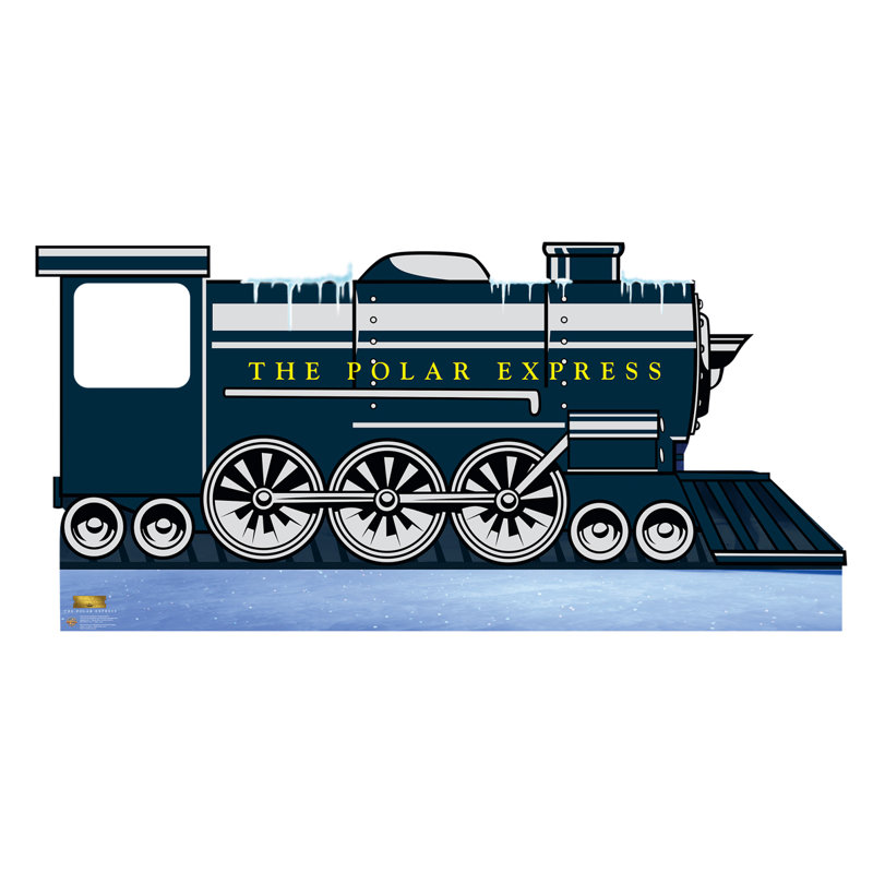 42'' Blue Cardboard Polar Express Train Stand-In