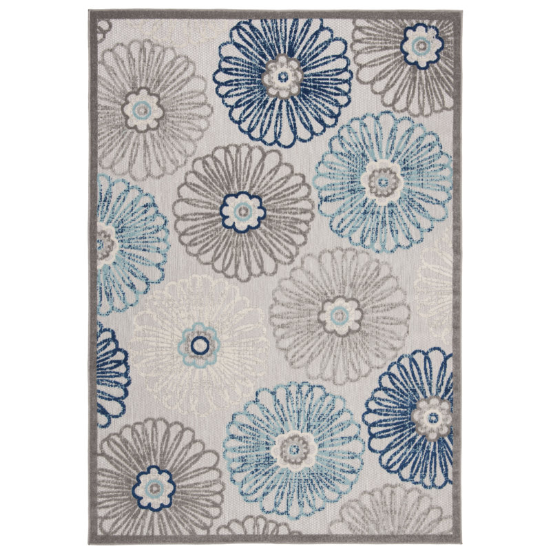 Kellems Performance Floral Indoor/Outdoor Area Rug, Rectangle 9' x 12'
