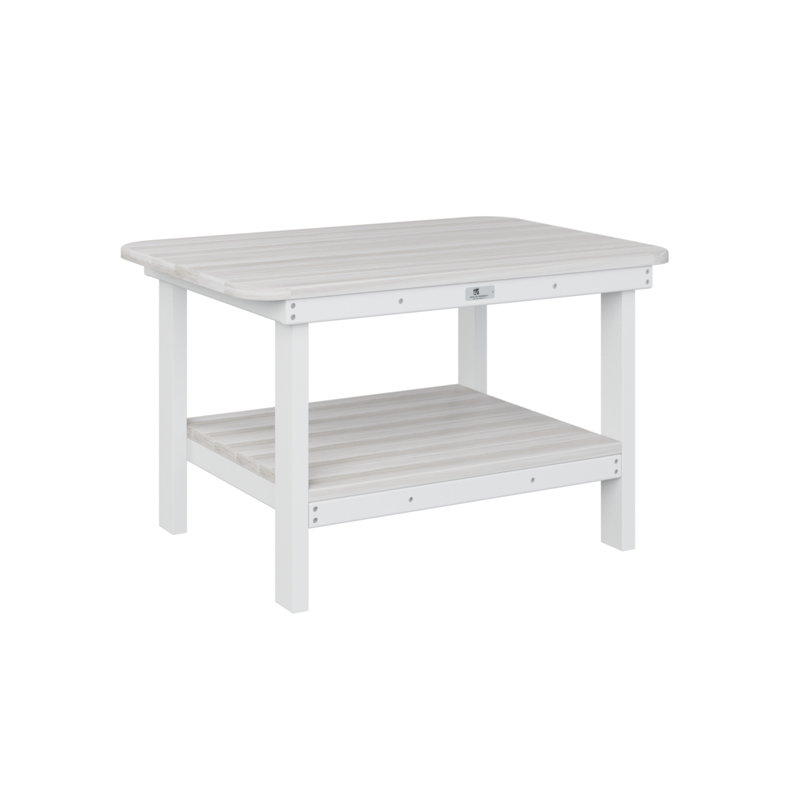 Berlin Gardens Rectangle Coffee Table, Seashell, 18" H x 29.5" W x 21" D