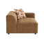 Fauteuils d'appoint cubiques en suède chocolat
