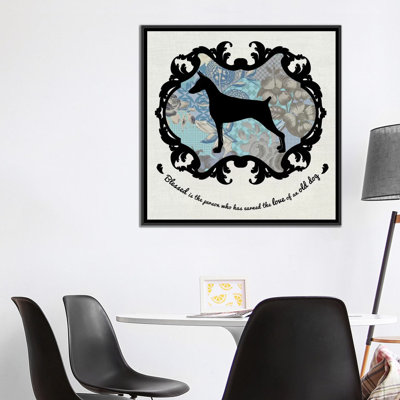 «Doberman II» par 5by5collectif - Estampe numérique sur toile tendue avec châssis