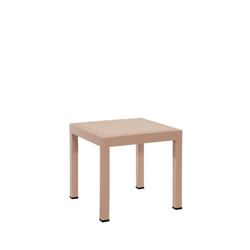 Cardamom 4 - Person Patio Dining Set with Rectangular Table, Beige