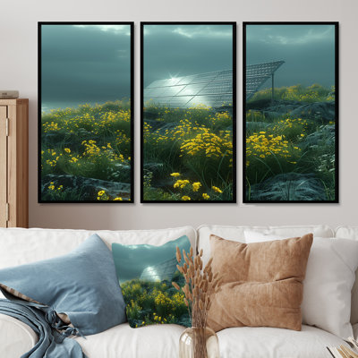 Yellow Green Eco Friendly Energy Solar Panels - Solar Panels Wall Decor Set -  Latitude Run®, 622C298322244CF28706958E9FF1EA26