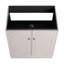 Meuble-lavabo autoportant kaki de style moderne avec porte à fermeture en douceur 30 po