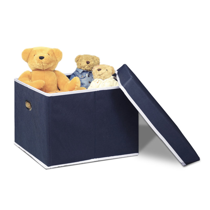 Rebrilliant Fabric Bin, Dark Blue