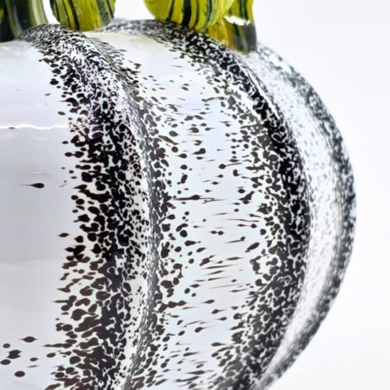 Décoration de table faite à la main avec citrouilles en verre (Squat, bouleau)