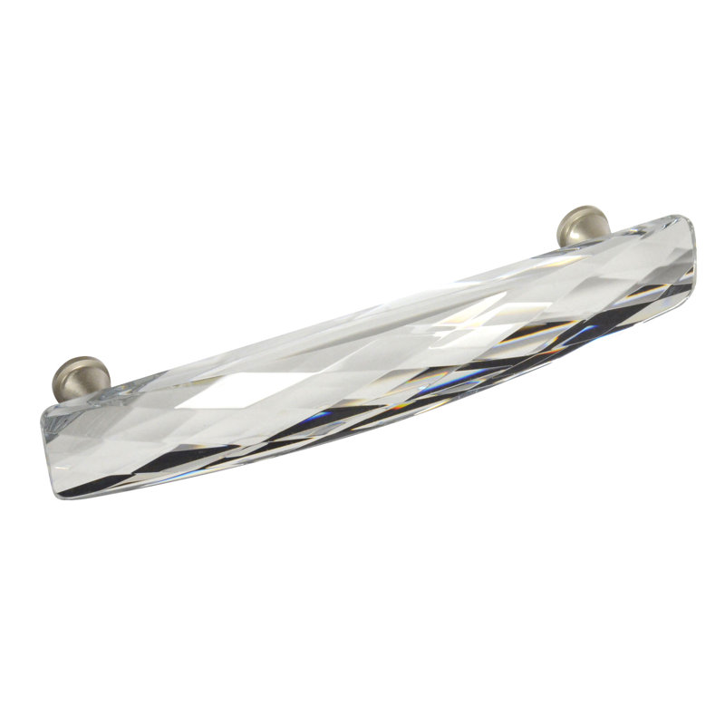Poignée barre 5 1/16 po Brilliance, Transparent / nickel brossé