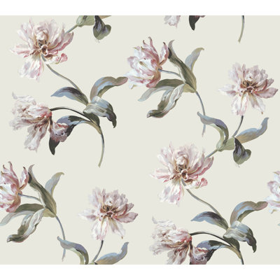 Grand papier peint floral perroquet tulipe