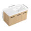Ensemble de meuble-lavabo mural simple 36 po avec lavabo supérieur droit en résine, meuble-lavabo flottant avec porte et tablette à fermeture en douceur-755637827