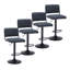 Tabouret de bar réglable en similicuir avec dossier, repose-pieds et base stable de 16 po-2612386