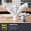 Moyeu coudé 45 ° à double combinaison 3 po et coude à 45 ° en PVC, drain en PVC blanc, raccord d'évacuation et d'évacuation, (paquet de 10)