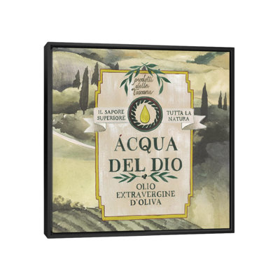 « olive oil labels i », publicité rétro sur toile