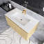 Meuble-lavabo mural moderne à rayures avec lavabo et tiroir à fermeture en douceur-901859948