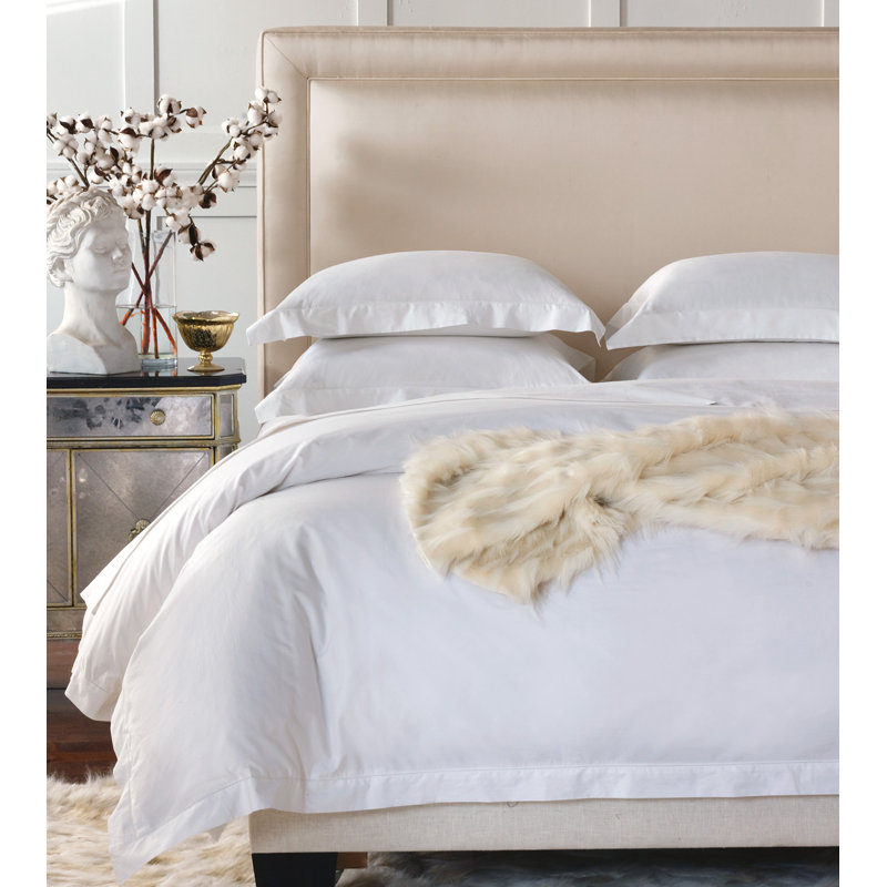 Gianna Luxe Duvet Cover, Twin Duvet Cover + 1 Standard Shams, White