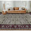 Tapis doré et rouge noué à la main de haute qualité