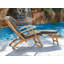 Steamer Reclining Chaise Lounge with Sunbrella Canvas Cushion-458814524