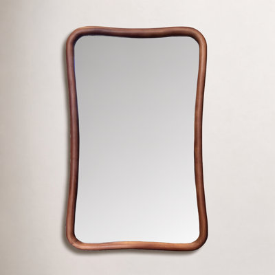19" Walnut Accent Mirror