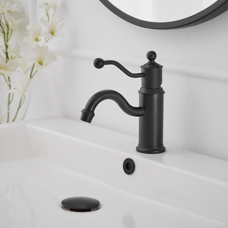 Single-handle Bathroom Faucet with Drain Assembly