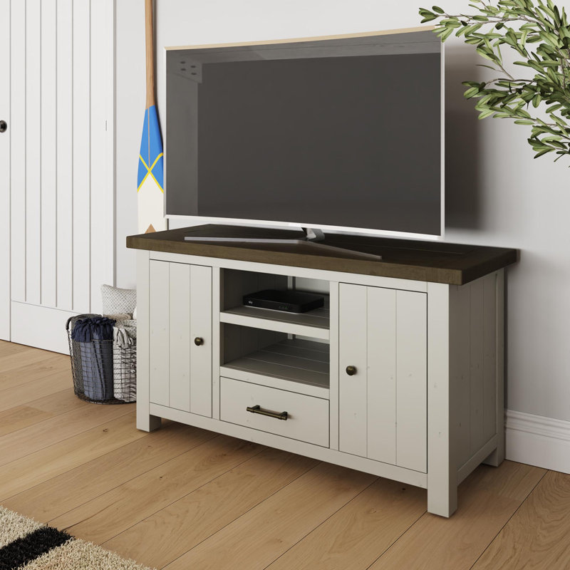 Brents Solid Wood 2 Door 1 Drawer TV Stand for TVs up to 60"