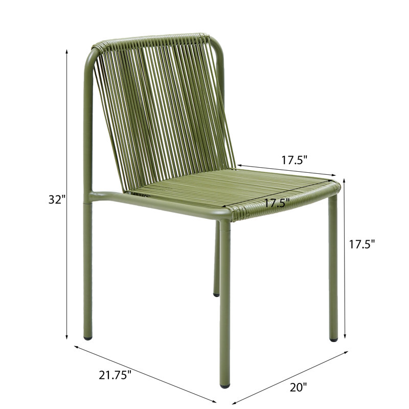 Chaises de salle à manger Zechariah, Vert