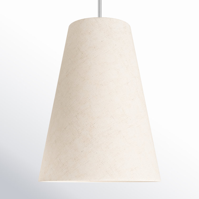 Grove Single Light Linen Blend Dimmable Pendant