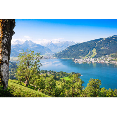 Beautiful Landscape With Alps - Wrapped Canvas Print