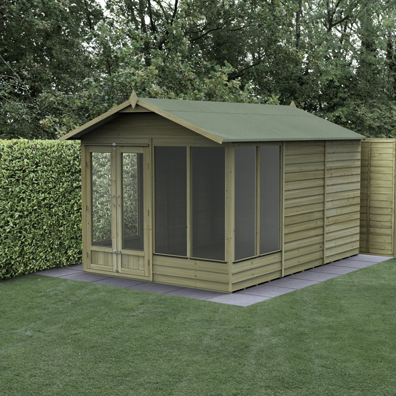 4LIFE Apex Summerhouse 8x12 - Double Door - 6 Window, No