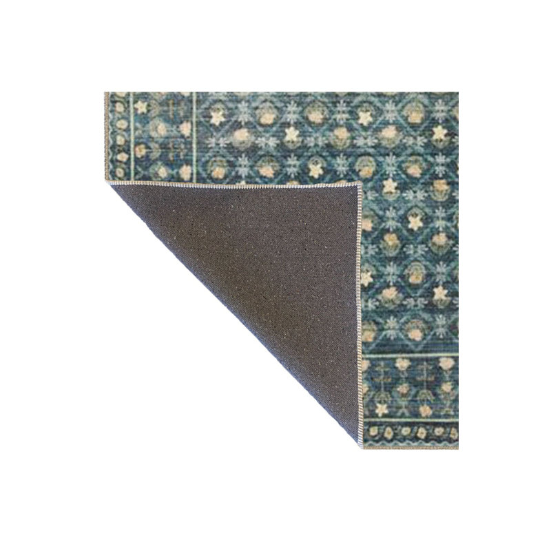 Tapis décoratif moderne à motif noué vert, Sous-tapis rectangulaire de 3 pi 3 po x 4 pi 11 po
