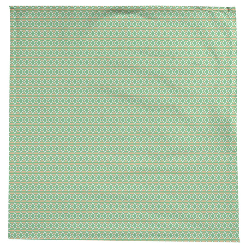 Nappe à carreaux géométriques Leffel, Vert / orange