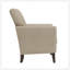 Fauteuil d'appoint Dorset en velours fauve avec pieds en bois massif brun foncé-132745228