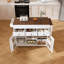 74.8" Kitchen Island With Extendable Dining Table & Power Outlet - Rolling Storage Cart On Wheels With 3 Drawers & 2 Door Cabinet For Dining Room