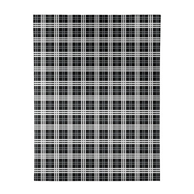 Tapis noir à carreaux