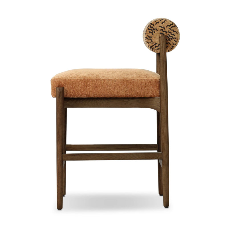 Jazelle Stool, Counter Stool (27" Seat Height), Dharma Ochre
