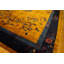Antique Art Deco Chinese Floral Medallion Yellow Gold Color Area Rug