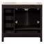 Ensemble de meuble-lavabo noir 36 po avec lavabo en céramique 36 po - 2 portes à fermeture douce et 5 tiroirs