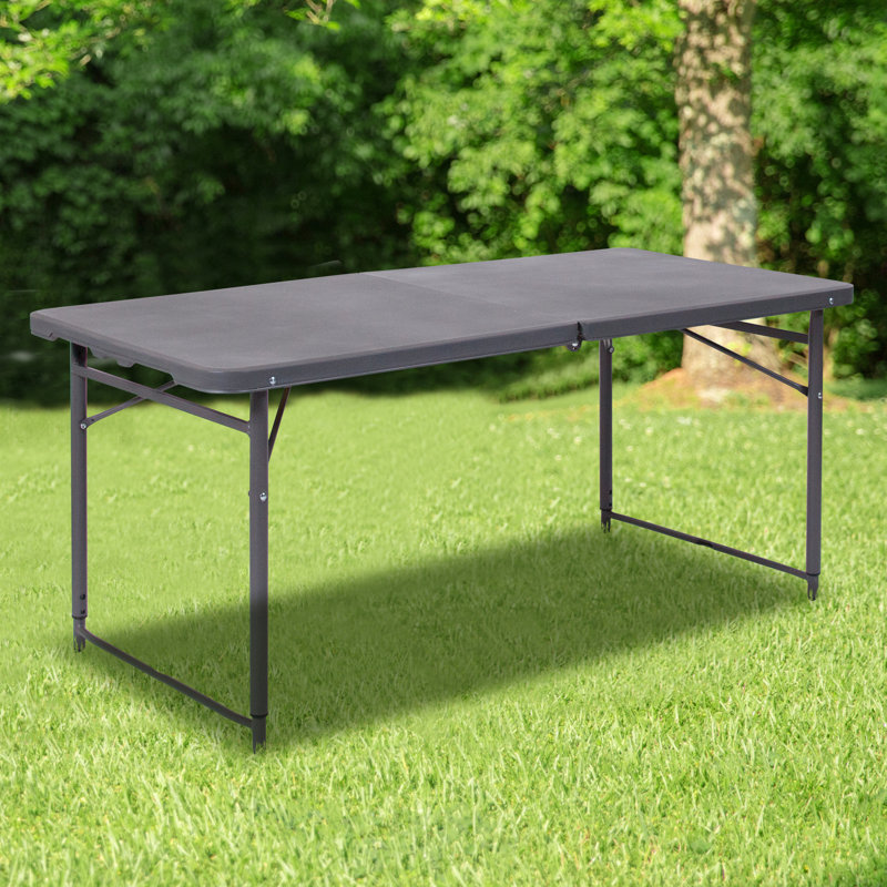 VersaFold 48" Dark Gray Adjustable Height Bi-Fold Table