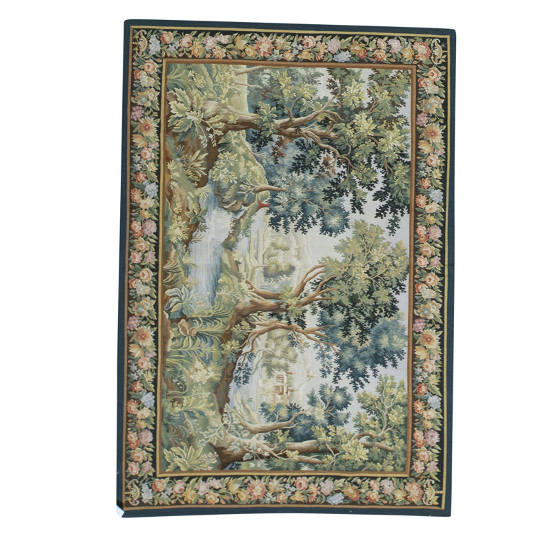 Hand-Knotted High-Quality Blue and Brown Area Rug