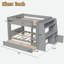 Full Over Full Bunk Bed With Desk And Bookshelves, Drawers-800112824